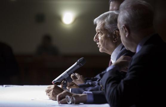 Andrés Manuel López Obrador, ante los periodistas