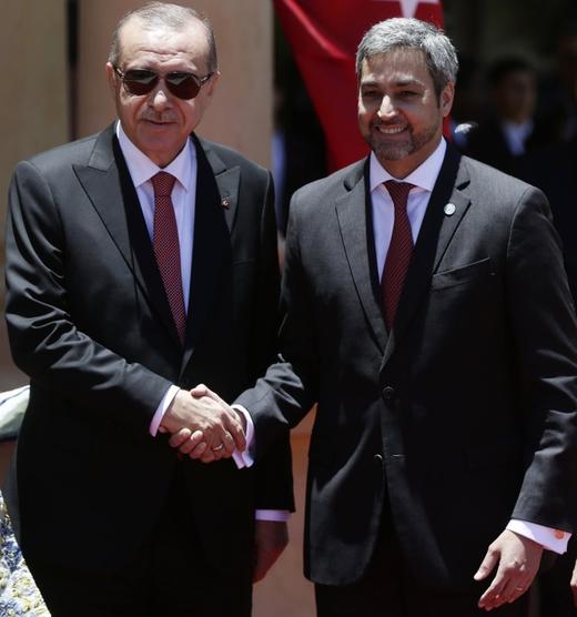 Mario Abdo Benítez y Recep Tayyip Erdogan, en Asunción