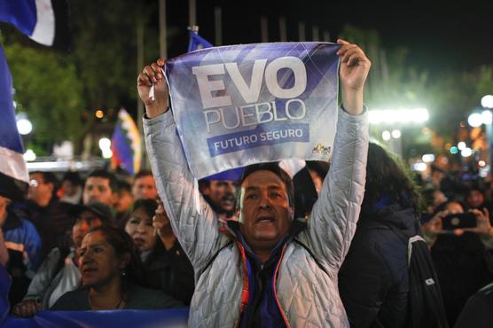 Euforia militante en La Paz, anoche