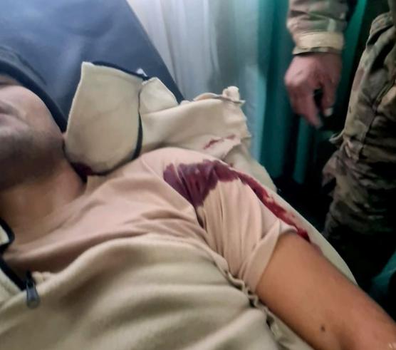 Uno de los militares heridos. (Foto: Min. Defensa)